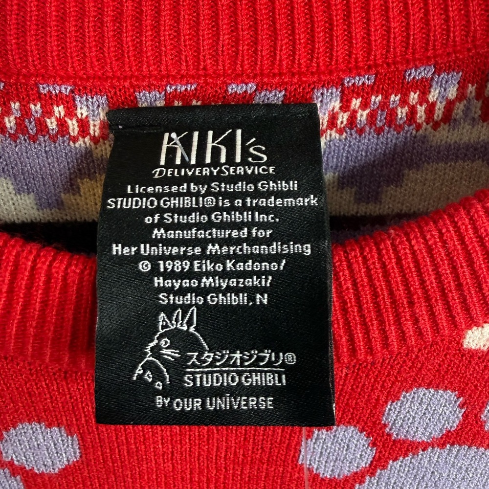 NWT Boxlunch Our Universe Studio Ghibli Kiki's Delivery Service Sweater XS - Picture 4 of 10